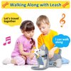 Husky Walking and Barking Puppy Dog Toy with Control Leash,Realistic Wagging Tail Robot Interactive Musical Dancing Animated Plush Stuffed Animal Electronic Pet for Kids Toddlers