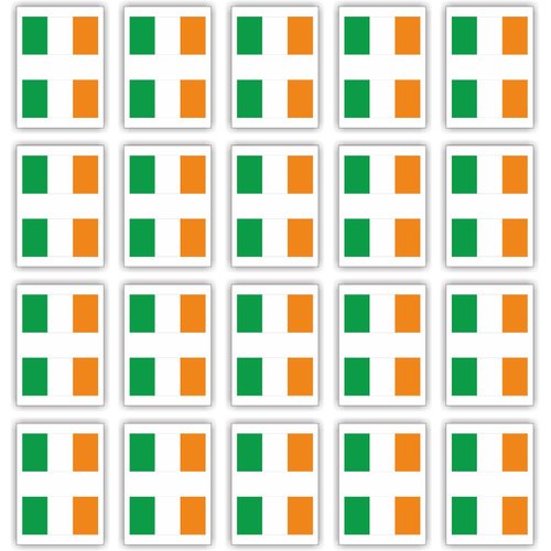 Womaha 20 Sheets Ireland Temporary Tattoos for Football 40 Face Tattoo Stickers…