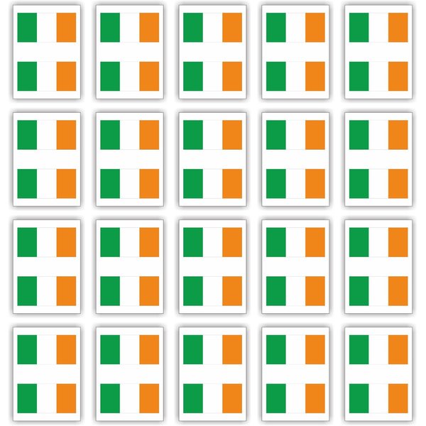 Womaha 20 Sheets Ireland Temporary Tattoos for Football 40 Face Tattoo Stickers…