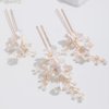 Soulshow 3 Pieces Vintage Pearl Gold Bridal Hair Pins for Women Handmade New Material Polymer Clay Flower Wedding Hair Pins Bridal Hair Accessories