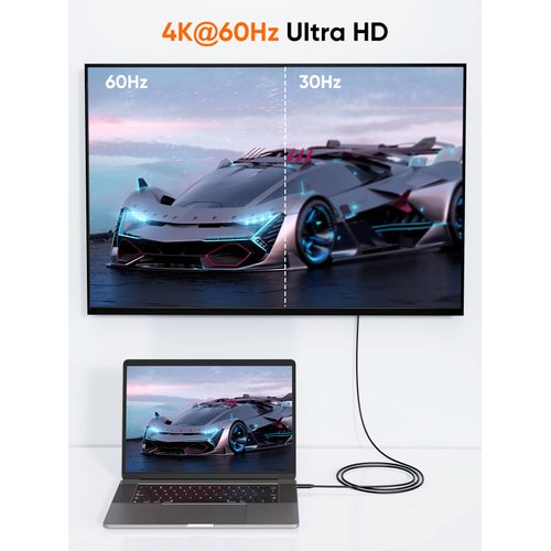 CableCreation USB C to HDMI Cable 4K@60Hz HDR, 16.5FT USB Type C to HDMI Cord, Compatible with iPhone15/15Pro/15Plus/15Promax, MacBook Air 2022 M2 Pro 2020, Galaxy S23/ S23+/ S23 Ultra/ S20