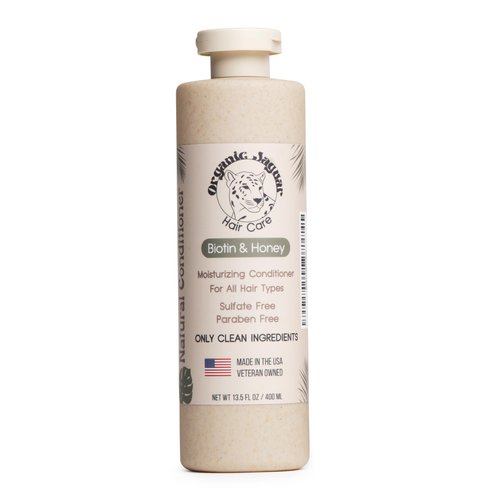 Organic Jaguar Natural Conditioner for Hair Care, Sulfate Free Conditioner with Vitamin E, Castor, Argan and Almond Oil, Rosemary and Peppermint Scent, Dry to Color Treated to All Hair, 13.5 fl oz