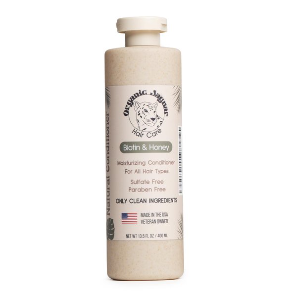 Organic Jaguar Natural Conditioner for Hair Care, Sulfate Free Conditioner with Vitamin E, Castor, Argan and Almond Oil, Rosemary and Peppermint Scent, Dry to Color Treated to All Hair, 13.5 fl oz