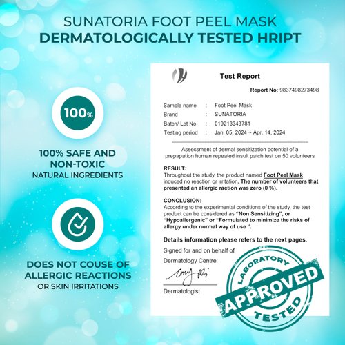 Foot Peeling Mask for Dead Skin Remover & Deep Moisturize | 2 Pairs | Dermatologically Tested - Foot Peel Mask for Dry Cracked Feet - Foot Mask make Soft Baby Feet for Men & Women | Aloe Vera