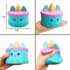 YOAUSHY 6 Pcs Squishies Toy Jumbo Slow Rising Horse,Cake, Donut,Panda,Spoon Cat Set for Kids Party Favors Stress Relief Toys