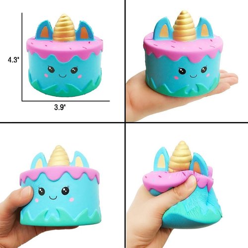 YOAUSHY 6 Pcs Squishies Toy Jumbo Slow Rising Horse,Cake, Donut,Panda,Spoon Cat Set for Kids Party Favors Stress Relief Toys