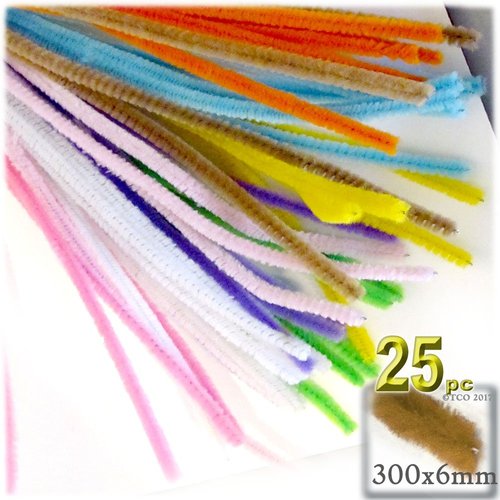 The Crafts Outlet Chenille Stems, Pipe Cleaner, 12-inch (30-cm), 25-pc, Pink