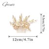 Gorais Gold Leaf Wedding Hair Comb Brides Hair Pieces Crystal Rhinestone Bridal Hair Accessories for Women and Girls