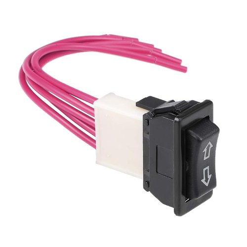 uxcell Universal 5-Pin Car Window Switch Car Control Master Rocker Switch with Switch & Wiring Harness Momentary Glass Lifter Switch DC 12V