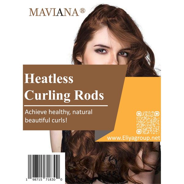 Heatless Hair Curler, Curling Rods with Hook, No Heat Magic Hair Curlers for Voluminous Locks, Heatless Curling Rod for All Hair, No Heat Curlers to Sleep in, Heatless Curls for Blowout Hair