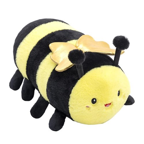 Cute Round Bumble Bee Stuffed Animals,Honey Bee Plush Toys Pillow, Anime Bee Plushie Hugging Pillow Bee Doll Gift for Kids and Lovers in Birthday, Christmas, Valentine's Day (18 Inch)
