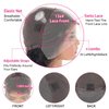 Espive 28 Inch 13x4 Deep Wave Lace Front Wigs Human Hair 180 Density Deep Curly Lace Front Wigs Human Hair Glueless Transparent Lace Frontal Wig for Women Pre Plucked with Baby Hair Natural Black