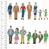 P2501 Model Trains Architectural 1:25 Scale Painted Figures Scale G Sitting and Standing People Model Railway Layout New (14 PCS)