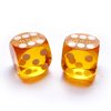 Bescon Professional Precision Dice Round Corner 9/16" (14.3mm) with Random Serial Number, Precision Cut Dice 14.3MM Gem Orange, 2pcs Set