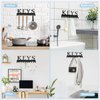 RELBRO Key Holder Wall Mount, Black Key Hanger Wall Decorative Key Rack Organizer Metal Adhesive Keychain Holder with 10 Key Hooks for Doorway Entryway Hallway Garage 2 Installation Ways