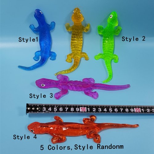 5Pack Super Stretch Sticky Lizard Mochi Squishy Toys,Soft Stress Relief Fidget Toys, Goodie Bag Stuffers,Classroom Prizes,Birthday,Party Favors(5Colors,Style Random)