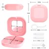 Retainer Case with Mirror and Vent Holes, Cute Retainer Holder Case Compatible with Invisalign, Aligner and Night Guard Case, Slim Retainer Case with Retainer Removal Tool, Chewies & Brush (Pink)