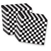 Checkered Flag Party Supplies - Black and White Checkered Party Supplies - Race Car Theme Party | Tableware Set Includes Plates Napkins and Cups | Kit for 16