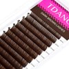 TDANCE Dark Brown Lash Extensions Colored Lash Extensions 0.03/0.05/0.07mm C/D Curl Premium Brown Lashes Salon Use Brown Eyelash Extensions(Dark Brown,0.07-D,8-15mm)