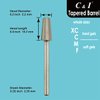 C & I Tapered Barrel Nail Drill Bit for Electric Nail Drill Machine of Nail Art (Grit Fine, Silver)