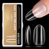 YILAMO Oval Medium Almond Nail Tips - 520 Pcs Soft Gel Nail Tips Almond Shape False Nails for Full Cover Acrylic Round, Clear Nail Tips for Press On Nail Extensions 11 Sizes