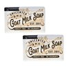 Legend's Creek Farm Goat Milk Soap - Triple Milled Cleansing Moisturizing Soap Bar for Hands and Body - 9 Oz Creamy Lather, Nourishing, Natural Soap for Sensitive Skin (Unscented, Pack of 2)