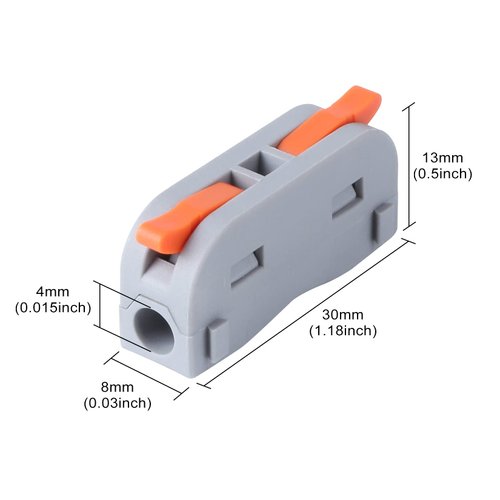 XHF 31PCS Conductor Compact Connectors Lever Wire Nuts, Electrical Connectors Wire Terminals for Any Circuit Inline Splices 28-12 AWG SPL-1