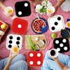 48PCS Dice Paper Plates Party Supplies Tableware Game Night Casino Themed Party Dinnerware for Las Vegas Party Themed Dice Square Plates Dish for Birthday Party Decorations Supplies Favor Poker Event