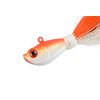 LAST CAST TACKLE 1-2oz Orange & White Bucktail Fishing Lure Jigs - 3 Pack (1.0 Ounce - 3 Pack)