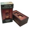 Good Luck Puzzle Box Secret - Money and Gift Card Holder in a Wooden Magic Trick Lock with Hidden Compartment Piggy Bank Brain Teaser Game