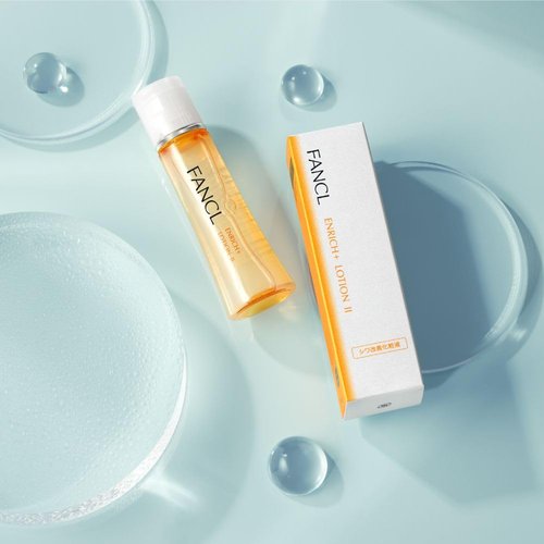FANCL Enrich+ Lotion II - 100% Preservative-Free, Facial Lotion with Niacinamide, Hydration, Anti-Aging, Firming & Elasticity Solutions for All Skin Types