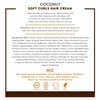 Desert Essence Coconut Soft Curls Hair Cream - Plant-Based Curl Cream for Curly Hair - Silicone-Free - Hydrating with Coconut Oil, Black Oat Extract - Vegan, Gluten-Free, Cruelty-Free, 6.4 oz