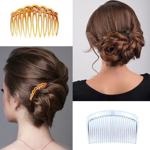 REDANHA Hair Comb 24 Pieces, Lightweight Plastic 11/15/16/25 Teeth Comb for Women Girls Hairstyle Accessories, French Twist Hair Combs in 4 Sizes
