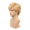 Dai Cloud Mens Blonde Wigs Short Curly Layered Cosplay Costume Party Wigs for Male Guy(Blonde)