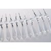 H&D 10pcs Chandelier Crystal Pendants Icicle Crystal Prism Glass Pendants Beads (Clear)