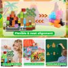Goody King Dinosaur Volcano Magnetic Block World |100PCS Dinosaur Magnetic Block Cubes,STEM Montessori Sensory Toys for Toddlers Kids Boys Girls Ages 3-5 6-8 Christmas Birthday Gifts