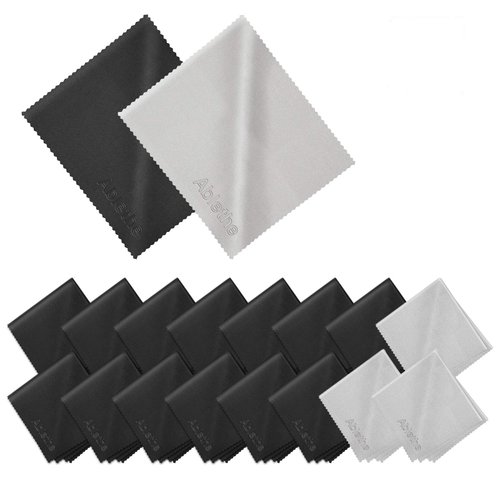 18 Pack Premium Microfiber Cleaning Cloths, Lintfree Fiber Cleaning Cloth for Cleaning Lenses, Glasses, Glass, Screens, Cameras, Cell Phone, Eyeglasses, LCD TV Screens, Tablets and More … …