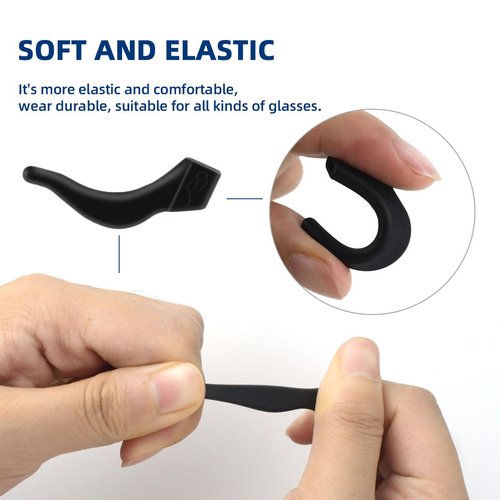 14 Pairs Ear Hook Glasses Strap Eyeglasses Ear Grip Silicone Eyeglass Holder Anti-Slip Eyeglasses Ear Grip Hooks Safety Eyewear Retainer for Sunglasses Temple Tips Sleeve Retainers for Eyeglass