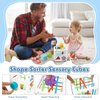 EPOGG 6 in 1 Montessori Toys for Babies 6-12 Months Up - Incl Pull String Toy, Stacking Cups, Tissue Box, Suction Cup Spinner, Stacking Blocks,Activity Cube, Baby Toys for 1 2 3 Year Old