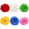 ALIMITOPIA Flower Hair Clip Fabric Artificial Peony Flower Hairpin Barrette Brooch Headdress Bobby Pins Headwear Hair Accessories for wedding Party supplies(Peony Style;4.3 inches;6pcs)