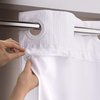 Title: Hookless® It’s A Snap!® Fabric Snap-In Shower Curtain Liner, Water-Repellant, Easy Install, White Color 70 x 54in