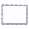 Geographics Blank Parchment Award Certificate Paper, 8.5 x 11", Elegant Blue Border Design (Pack of 50)