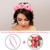 26 Pcs Satin Headbands for Girls DIY Craft Headband 1cm (0.4 inch) Ribbon Girls Headband Fashion Colorful Satin Coverd Hair Band Craft, 26 Colors