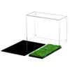 Better Display Cases Clear Acrylic Single Golf Ball Display Case Black Back Turf Floor (A045-TB)