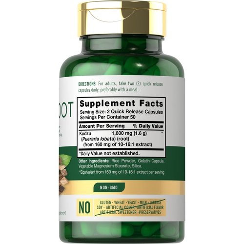 Carlyle Kudzu Root | 100 Extract Capsules | Non-GMO and Gluten Free Formula | Traditional Herbal Supplement