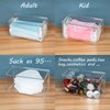 Koemehr Face Mask Dispenser Acrylic Masks Storage Box Hygiene Station with Cover for Disposable Masks, Tabletop Holder, High Clarity Mask Case for Home Office Car