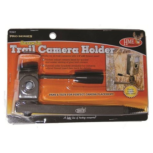 HME Trail Camera Holder Tree Mount with 360-degree Rotational Camera Head | Compact Sturdy Design | Easy Installation & Versatile Compatibility