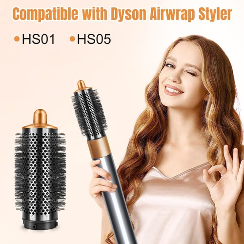 Round Volumizing Brush for Dyson Airwrap HS01 HS05 Attachment, for Dyson Hair Styling, Part Number 969489-01 970750-01