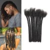 8 Inch 0.6cm Width 10 Strands Loc Extensions Human Hair 100% Human Hair Full Handmade Permanent Dreadlock Extensions Human Hair Can Be Dyed Bleached Curled including Free Crochet Hook and Comb（1B）