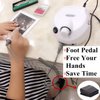 MPNETDEAL Electric Nail Drill File Professional E-File 30000RPM Tools for Acrylics Nails Natural Nails with Foot Pedal Ideal for Hands and Feet at Home use Nail Salon (White)